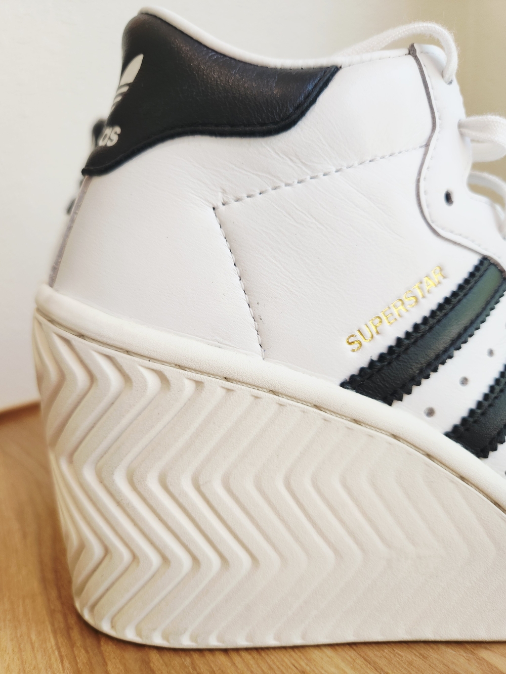 RARE Size 6 adidas Superstar Ellure Shoe Sneaker FW0102 Wedge Heel 2.25" NWOT - Picture 6 of 13
